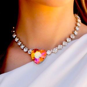 Heart in my Throat Iridescent necklace